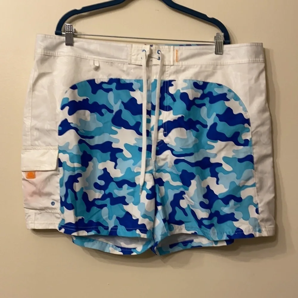 NWT Sundek Excalibur Blue Camo Swim Trunks (M3)